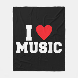 I Liebe Music Lover Fleecedecke
