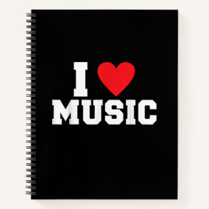 I Liebe Music Lover Notizbuch
