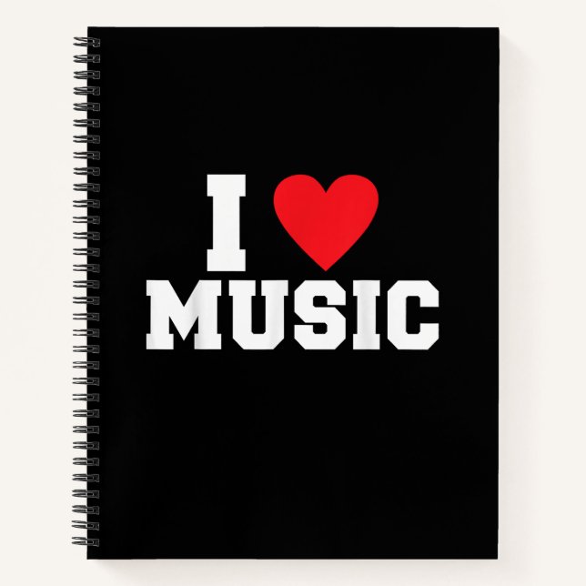 I Liebe Music Lover Notizbuch (Vorderseite)