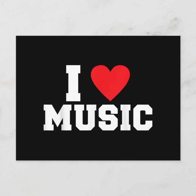 I Liebe Music Lover Postkarte (Vorderseite)