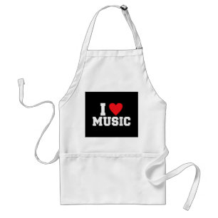 I Liebe Music Lover Schürze