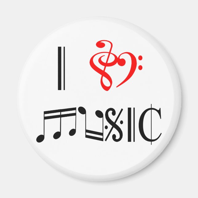 I Liebe Music Magnet (Vorne)