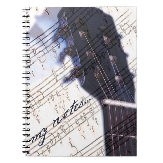I Liebe Music - Notebook Notizblock (Vorderseite)
