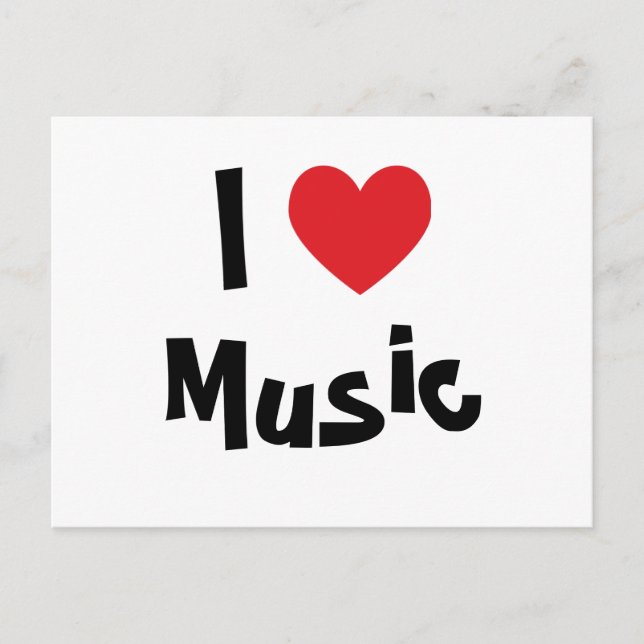 I Liebe Music Postkarte (Vorderseite)