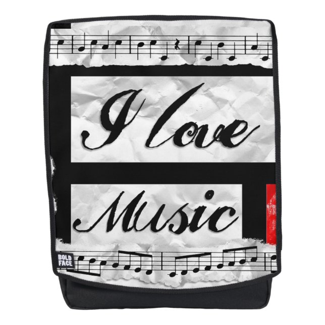 I Liebe Music Rucksack (Vorderseite)