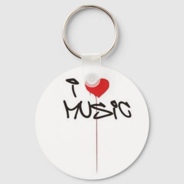 I Liebe Music Schlüsselanhänger (Vorderseite)