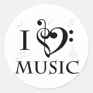 I Liebe Music Stickers