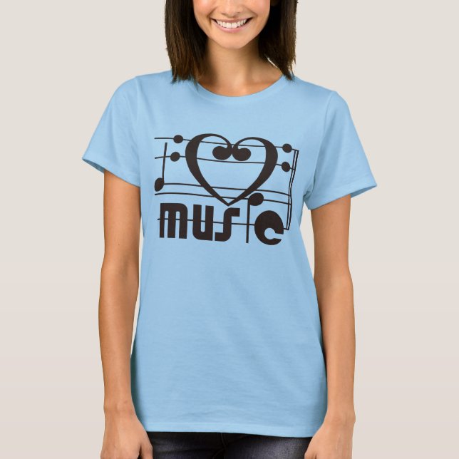 I LIEBE MUSIC T-Shirt (Vorderseite)