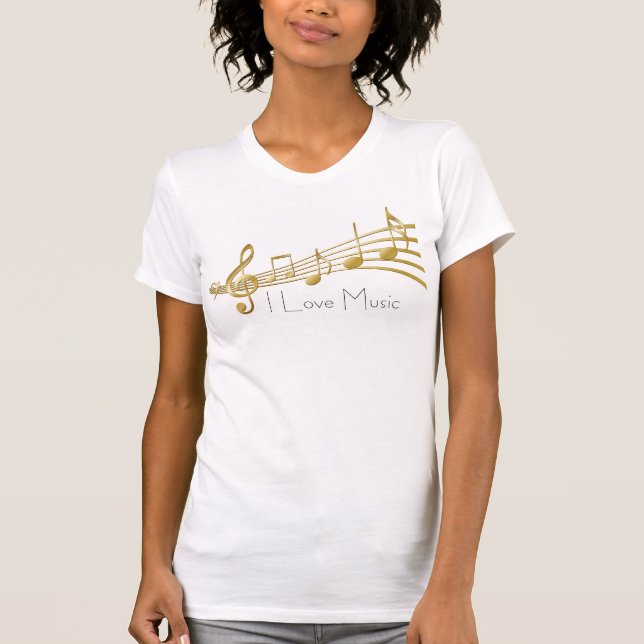 I Liebe Music T-Shirt (Vorderseite)