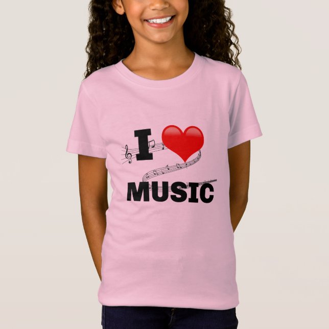 I Liebe Music T - Shirt (Vorderseite)