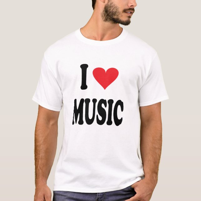 I LIEBE MUSIC T-Shirt (Vorderseite)
