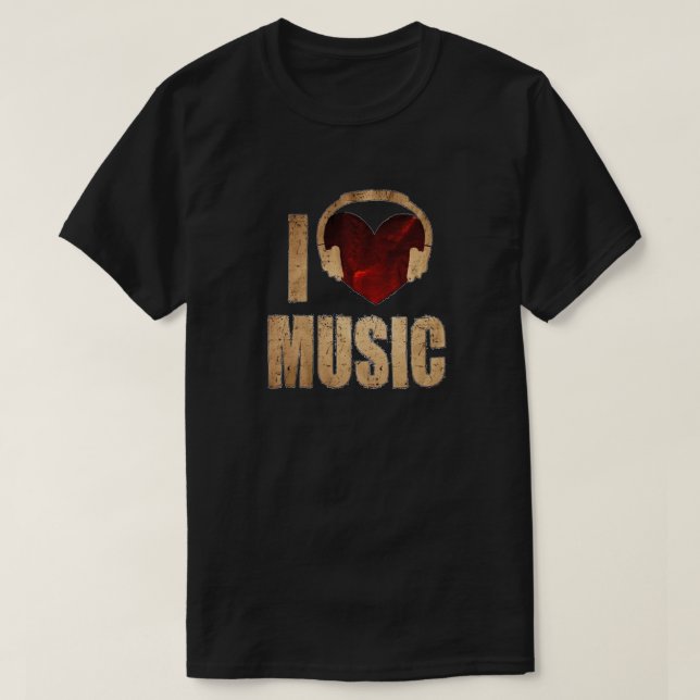 I Liebe Music T - Shirt (Design vorne)
