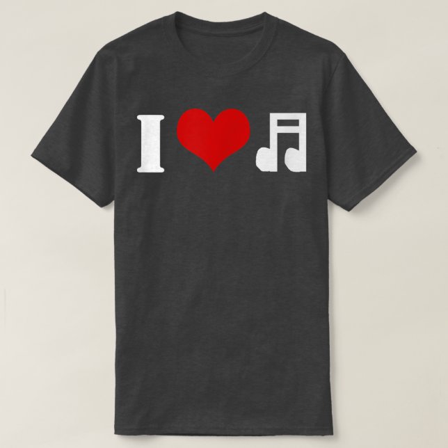 I Liebe Music Tshirt (Design vorne)