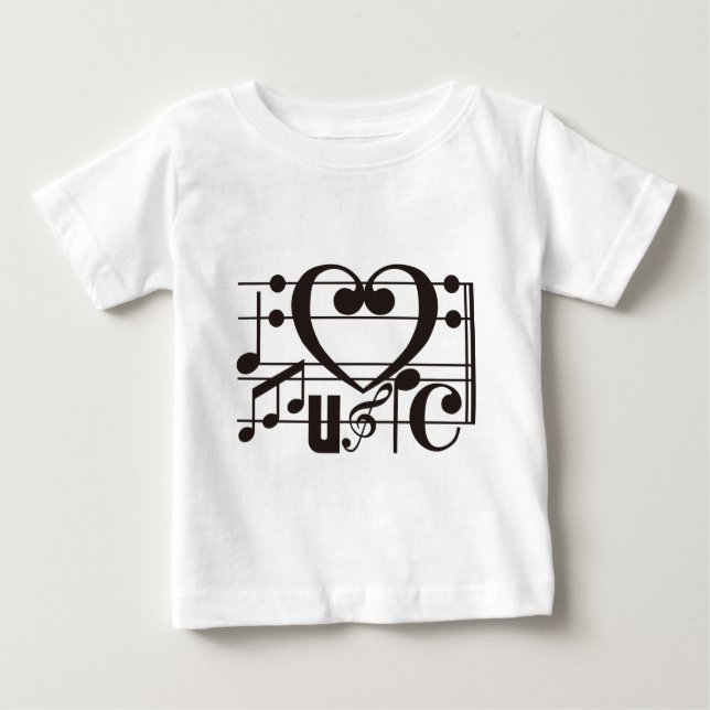 I LIEBE-MUSIK BABY T-SHIRT (Vorderseite)