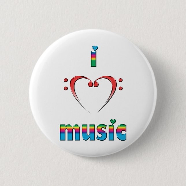 I Liebe-Musik Button (Vorderseite)