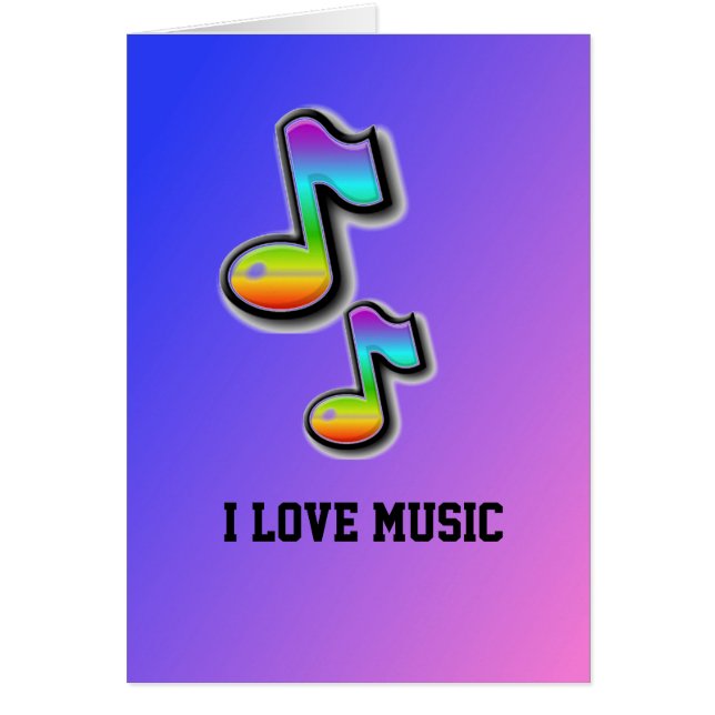 I Liebe-Musik-Karte (Vorne)