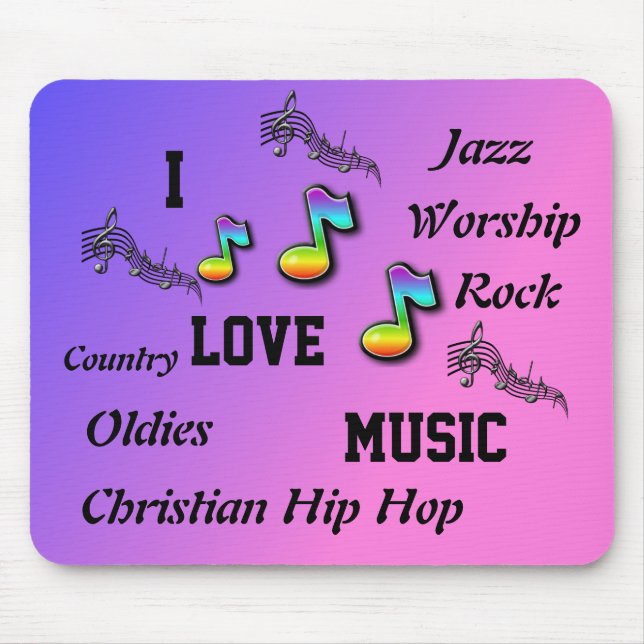 I LIEBE MUSIK MOUSEPAD (Vorne)