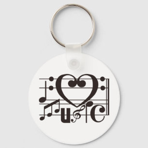 I LIEBE-MUSIK SCHLÜSSELANHÄNGER