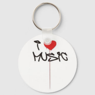I Liebe-Musik Schlüsselanhänger