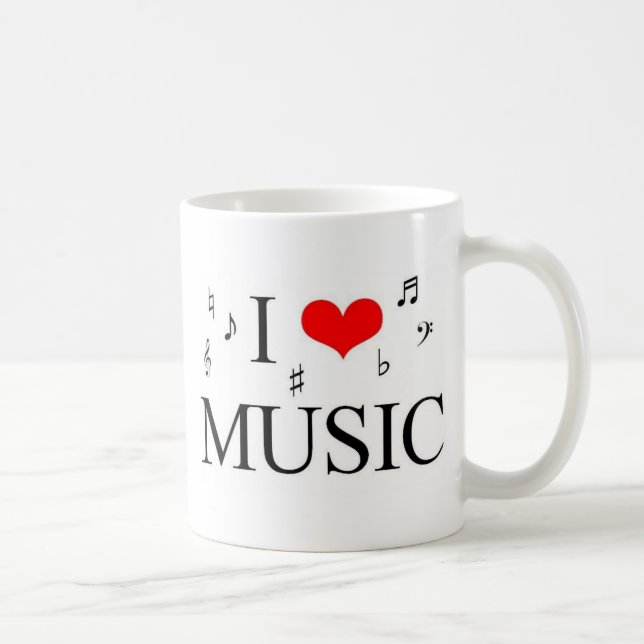I Liebe-Musik Tasse (Rechts)
