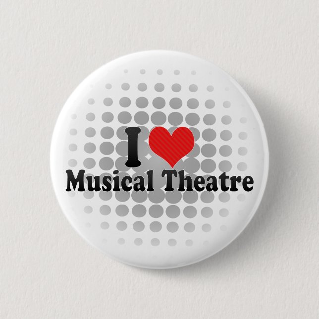 I Liebe-musikalisches Theater Button (Vorderseite)