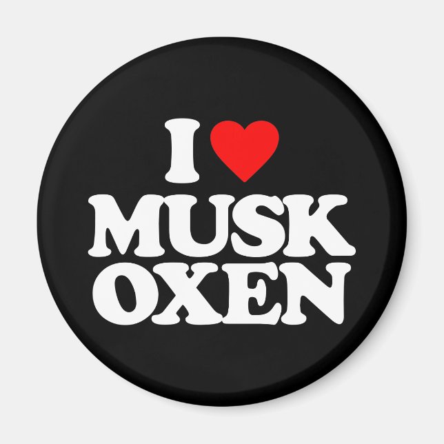 I LIEBE MUSK OXEN MAGNET (Vorne)
