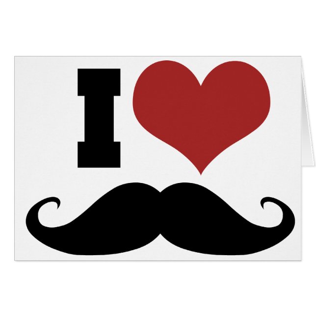 I Liebe Mustache (Vorderseite (Horizontal))