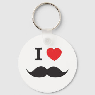 I Liebe Mustache Schlüsselanhänger
