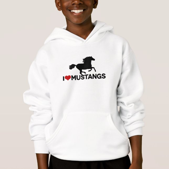 I Liebe-Mustangs - KinderHoodie Hoodie (Vorderseite)