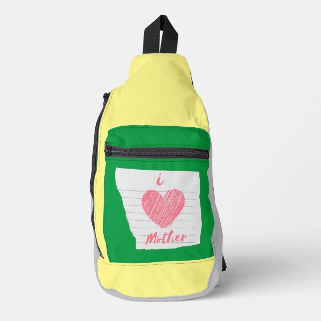 i Liebe Mutter Crossbody Bag (Vorderseite)