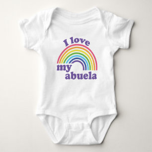 I Liebe My Abuela - Niedlicher Regenbogen Baby Strampler