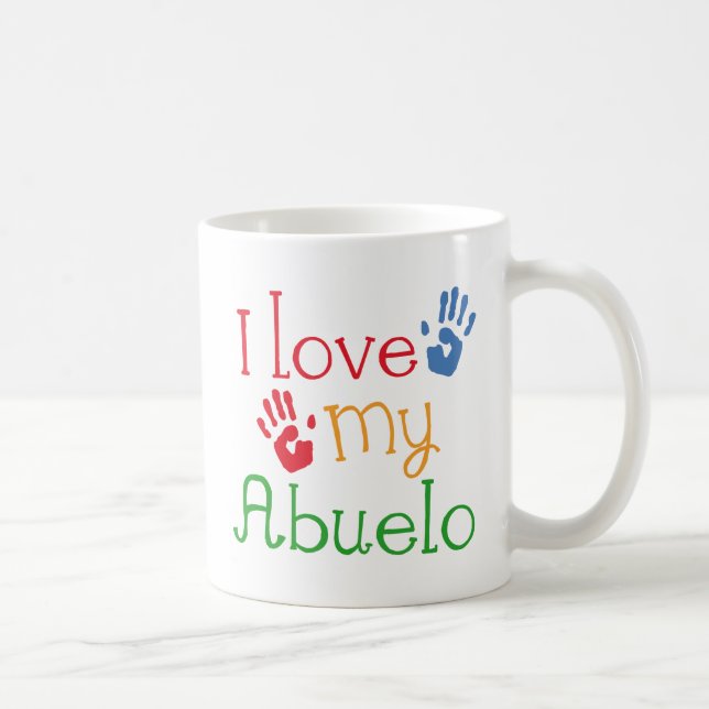 I Liebe My Abuelo (Handprints) Kaffeetasse (Rechts)