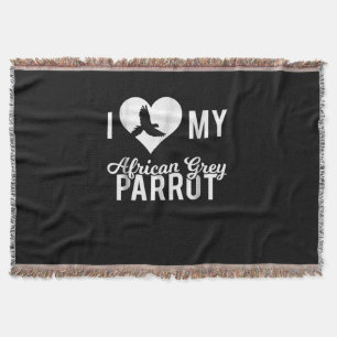 I Liebe My African Gray Parrot T Decke