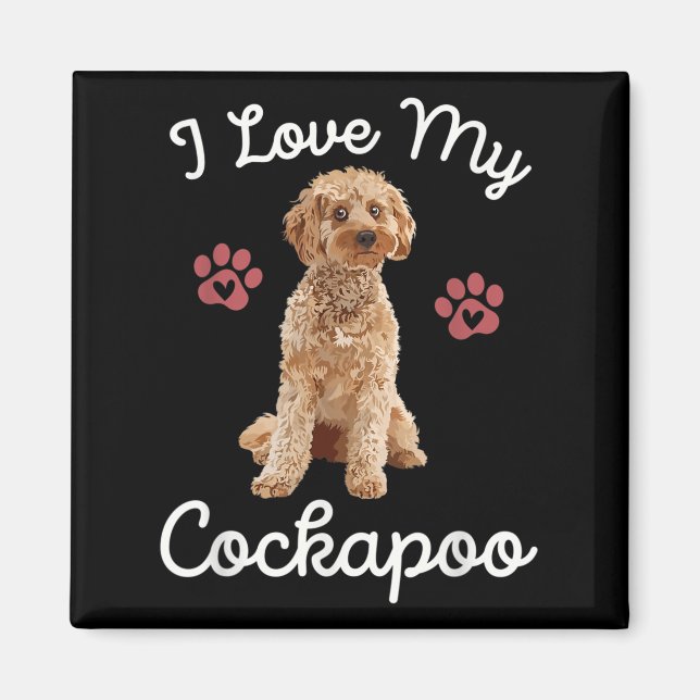 I Liebe My Apoo Dog Mama Funny Quote Hausbesitzer  Magnet (Vorne)