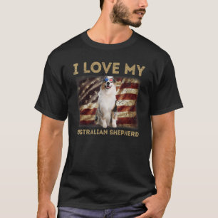 I Liebe My Australian Shepherd Vater Mama American T-Shirt