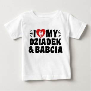 I Liebe My Babcia & Dziadek Baby T-shirt
