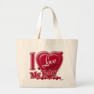 I Liebe My Baby red - heart Jumbo Stoffbeutel