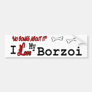 I Liebe My Borzoi Autoaufkleber