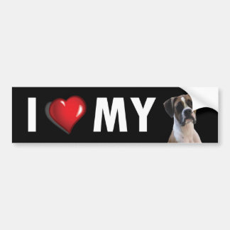 I Liebe My Boxer Autoaufkleber - Boxer Dog