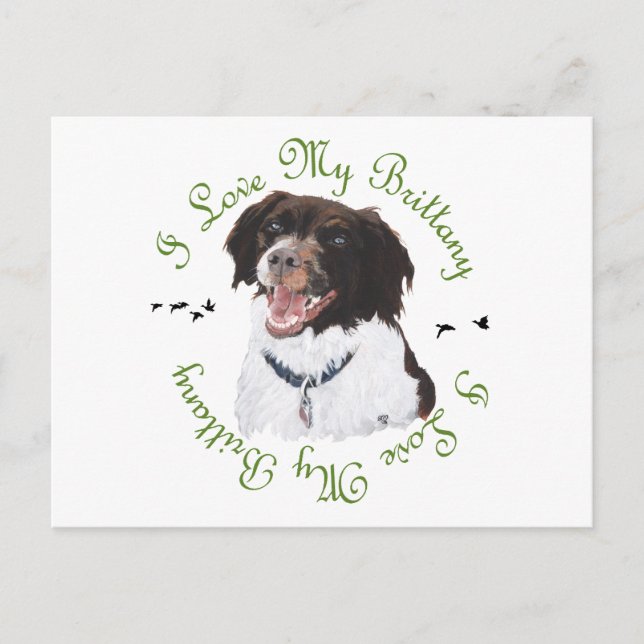 I Liebe My Brittany Postkarte (Vorderseite)