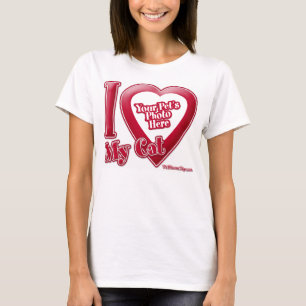 I Liebe My Cat - Foto T-Shirt