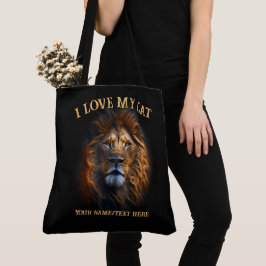 "I Liebe My Cat" Fun Individuelle Name Große Tote