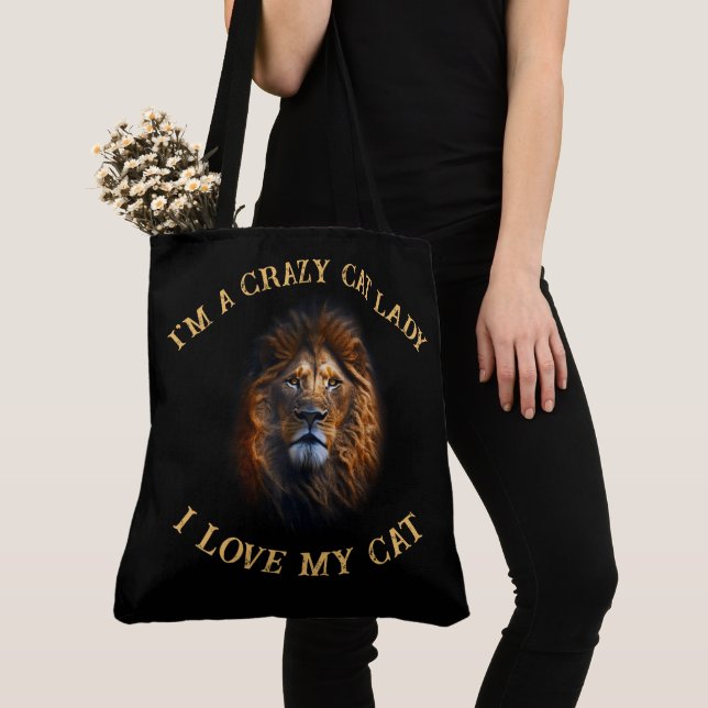 "I Liebe My Cat" Fun Individuelle Name Große Tote  (Von Nahem)