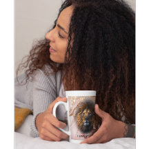 "I Liebe My Cat" Lion Latte Tasse Gold Glitzer Mar