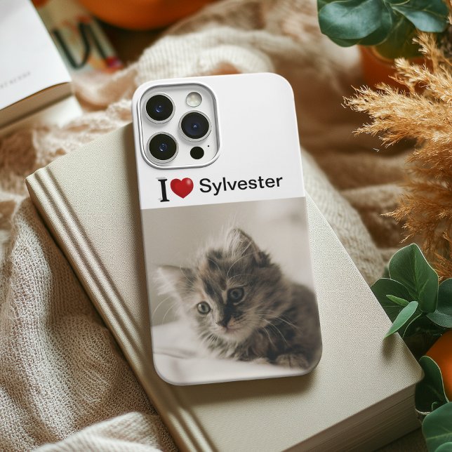 I Liebe My Cat personalisiert Foto Case-Mate iPhone Hülle (Von Creator hochgeladen)
