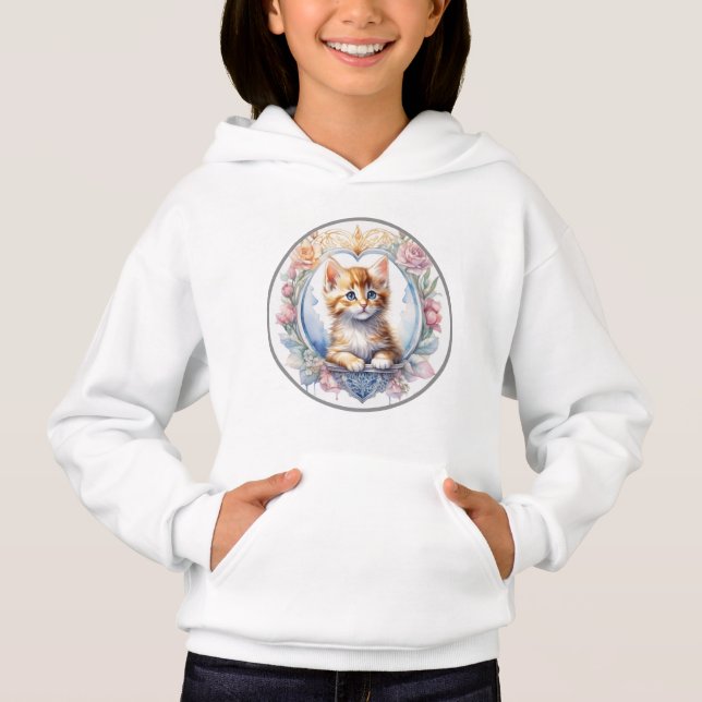 I Liebe My Cat Personalisiert Hefe Haustiere Foto Hoodie (Vorderseite)