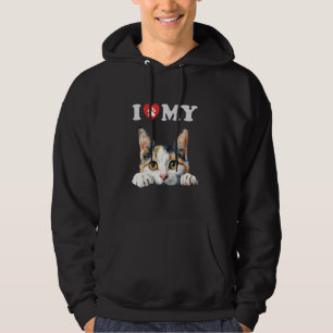 I Liebe My Cat Turkish Van Kitten Funny Cat Lover Hoodie