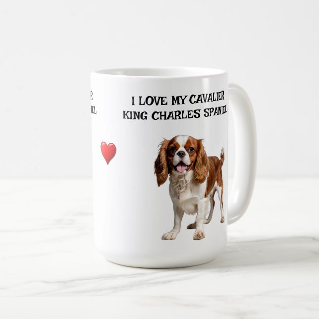 I Liebe My Cavalier King Charles Spaniel Kaffeetasse (VorderseiteRechts)