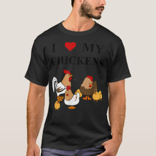 I Liebe My Chickenpet Hühner Bauer T-Shirt