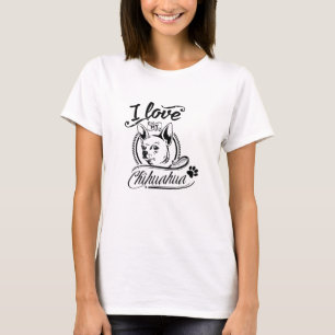 I Liebe My Chihuahua - Süße Tier Pet Paw Dog Liebe T-Shirt
